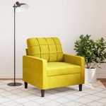 vidaXL Canapea de o persoană, galben, 60 cm, catifea vidaXL Canapea de o persoană, galben, 60 cm, catifea
