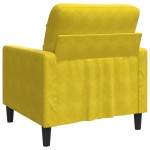 vidaXL Canapea de o persoană, galben, 60 cm, catifea vidaXL Canapea de o persoană, galben, 60 cm, catifea