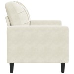 vidaXL Canapea de o persoană, crem, 60 cm, catifea vidaXL Canapea de o persoană, crem, 60 cm, catifea