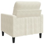 vidaXL Canapea de o persoană, crem, 60 cm, catifea vidaXL Canapea de o persoană, crem, 60 cm, catifea