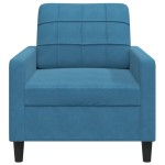 vidaXL Canapea de o persoană, Albastru, 60 cm, catifea