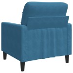 vidaXL Canapea de o persoană, Albastru, 60 cm, catifea