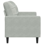 vidaXL Canapea cu 2 locuri, gri deschis, 120 cm, catifea