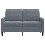 vidaXL Canapea cu 2 locuri, gri închis, 120 cm, catifea vidaXL Canapea cu 2 locuri, gri închis, 120 cm, catifea