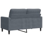 vidaXL Canapea cu 2 locuri, gri închis, 120 cm, catifea vidaXL Canapea cu 2 locuri, gri închis, 120 cm, catifea