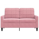 vidaXL Canapea cu 2 locuri, roz, 120 cm, catifea