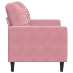 vidaXL Canapea cu 2 locuri, roz, 120 cm, catifea