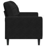 vidaXL Canapea cu 2 locuri, negru, 120 cm, catifea