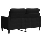 vidaXL Canapea cu 2 locuri, negru, 120 cm, catifea