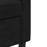 vidaXL Canapea cu 2 locuri, negru, 120 cm, catifea