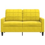 vidaXL Canapea cu 2 locuri, galben, 120 cm, catifea