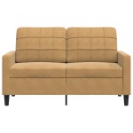 vidaXL Canapea cu 2 locuri, maro, 120 cm, catifea