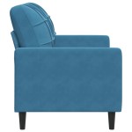 vidaXL Canapea cu 2 locuri, albastru, 120 cm, catifea