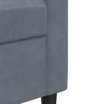 vidaXL Canapea cu 2 locuri, gri închis, 140 cm, catifea vidaXL Canapea cu 2 locuri, gri închis, 140 cm, catifea