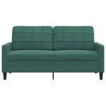vidaXL Canapea cu 2 locuri, verde închis, 140 cm, catifea vidaXL Canapea cu 2 locuri, verde închis, 140 cm, catifea