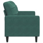 vidaXL Canapea cu 2 locuri, verde închis, 140 cm, catifea vidaXL Canapea cu 2 locuri, verde închis, 140 cm, catifea