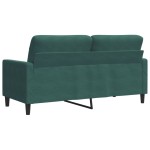 vidaXL Canapea cu 2 locuri, verde închis, 140 cm, catifea vidaXL Canapea cu 2 locuri, verde închis, 140 cm, catifea