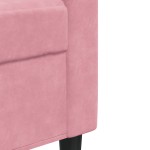 vidaXL Canapea cu 2 locuri, roz, 140 cm, catifea