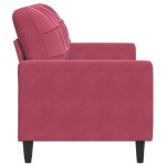 vidaXL Canapea cu 2 locuri, roșu vin, 140 cm, catifea