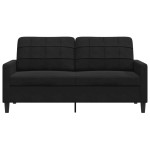 vidaXL Canapea cu 2 locuri, negru, 140 cm, catifea