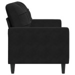 vidaXL Canapea cu 2 locuri, negru, 140 cm, catifea