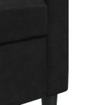 vidaXL Canapea cu 2 locuri, negru, 140 cm, catifea