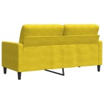 vidaXL Canapea cu 2 locuri, galben, 140 cm, catifea