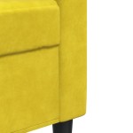 vidaXL Canapea cu 2 locuri, galben, 140 cm, catifea