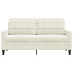 vidaXL Canapea cu 2 locuri, crem, 140 cm, catifea vidaXL Canapea cu 2 locuri, crem, 140 cm, catifea