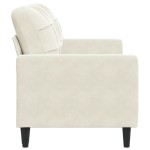 vidaXL Canapea cu 2 locuri, crem, 140 cm, catifea vidaXL Canapea cu 2 locuri, crem, 140 cm, catifea