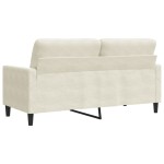 vidaXL Canapea cu 2 locuri, crem, 140 cm, catifea vidaXL Canapea cu 2 locuri, crem, 140 cm, catifea