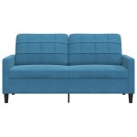 vidaXL Canapea cu 2 locuri, albastru, 140 cm, catifea vidaXL Canapea cu 2 locuri, albastru, 140 cm, catifea