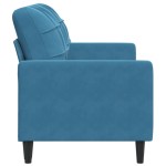 vidaXL Canapea cu 2 locuri, albastru, 140 cm, catifea vidaXL Canapea cu 2 locuri, albastru, 140 cm, catifea
