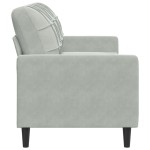 vidaXL Canapea cu 3 locuri, gri deschis, material 180CM catifea vidaXL Canapea cu 3 locuri, gri deschis, material 180CM catifea