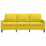 vidaXL Canapea cu 3 locuri, galben, 180 cm, catifea vidaXL Canapea cu 3 locuri, galben, 180 cm, catifea