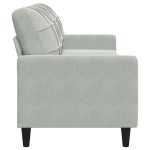 vidaXL Canapea cu 3 locuri, gri deschis, 210 cm, material catifea vidaXL Canapea cu 3 locuri, gri deschis, 210 cm, material catifea