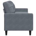 vidaXL Canapea cu 3 locuri, gri închis, 210 cm, material catifea vidaXL Canapea cu 3 locuri, gri închis, 210 cm, material catifea