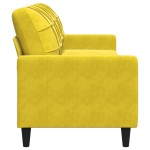 vidaXL Canapea cu 3 locuri, galben, 210 cm, catifea vidaXL Canapea cu 3 locuri, galben, 210 cm, catifea