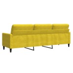 vidaXL Canapea cu 3 locuri, galben, 210 cm, catifea vidaXL Canapea cu 3 locuri, galben, 210 cm, catifea