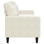vidaXL Canapea cu 3 locuri, crem, 210 cm, material catifea