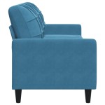 vidaXL Canapea cu 3 locuri, Albastru, 210 cm, material catifea vidaXL Canapea cu 3 locuri, Albastru, 210 cm, material catifea