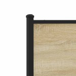 vidaXL Tăblie de pat, stejar sonoma, 90 cm, lemn prelucrat și oțel vidaXL Tăblie de pat, stejar sonoma, 90 cm, lemn prelucrat și oțel