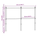 vidaXL Tăblie de pat, stejar maro, 120 cm, lemn prelucrat și oțel