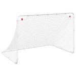 vidaXL Poartă de fotbal, alb, 122x81x81 cm, oțel vidaXL Poartă de fotbal, alb, 122x81x81 cm, oțel
