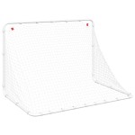 vidaXL Poartă de fotbal, alb, 122x81x81 cm, oțel vidaXL Poartă de fotbal, alb, 122x81x81 cm, oțel