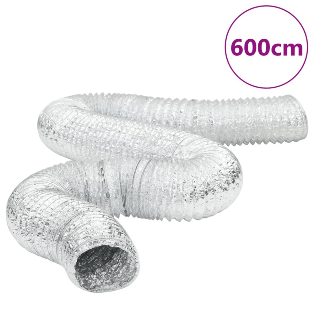 vidaXL Conductă de ventilație, 6 m, Ø12,5 cm, aluminiu