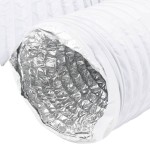 vidaXL Conductă de ventilație, 6 m, Ø10 cm, aluminiu și PVC vidaXL Conductă de ventilație, 6 m, Ø10 cm, aluminiu și PVC