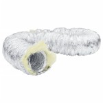 vidaXL Conductă de ventilație izolată, 6 m, Ø10 cm, aluminiu vidaXL Conductă de ventilație izolată, 6 m, Ø10 cm, aluminiu