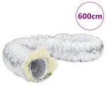 vidaXL Conductă de ventilație izolată, 6 m, Ø10 cm, aluminiu vidaXL Conductă de ventilație izolată, 6 m, Ø10 cm, aluminiu