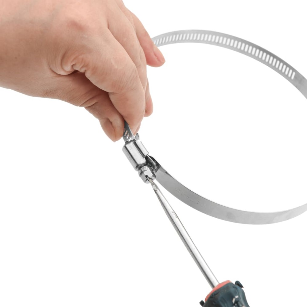 vidaXL Coliere pentru furtun, 6 buc., 91-220 mm, oțel inoxidabil 304